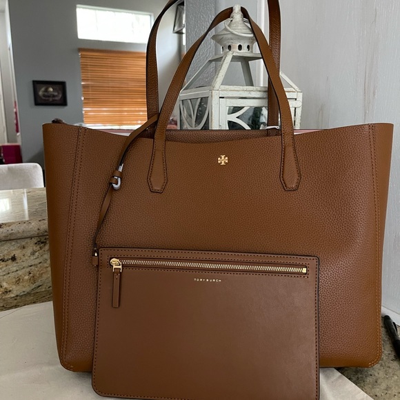 New Tory Burch large Blake tote & clutch park color - Picture 10 of 11